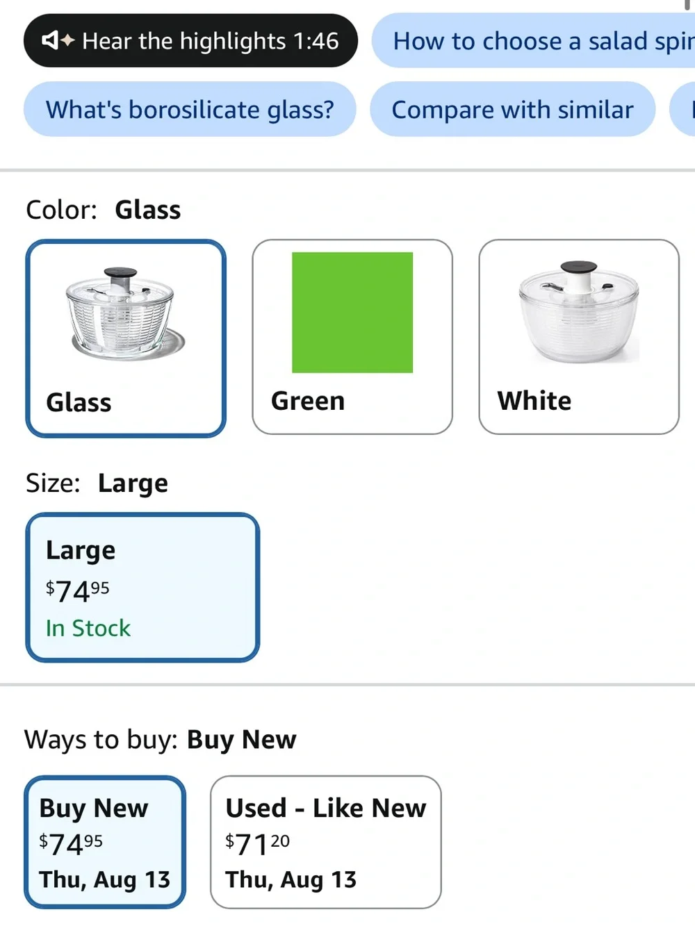 Oxo glass bowl